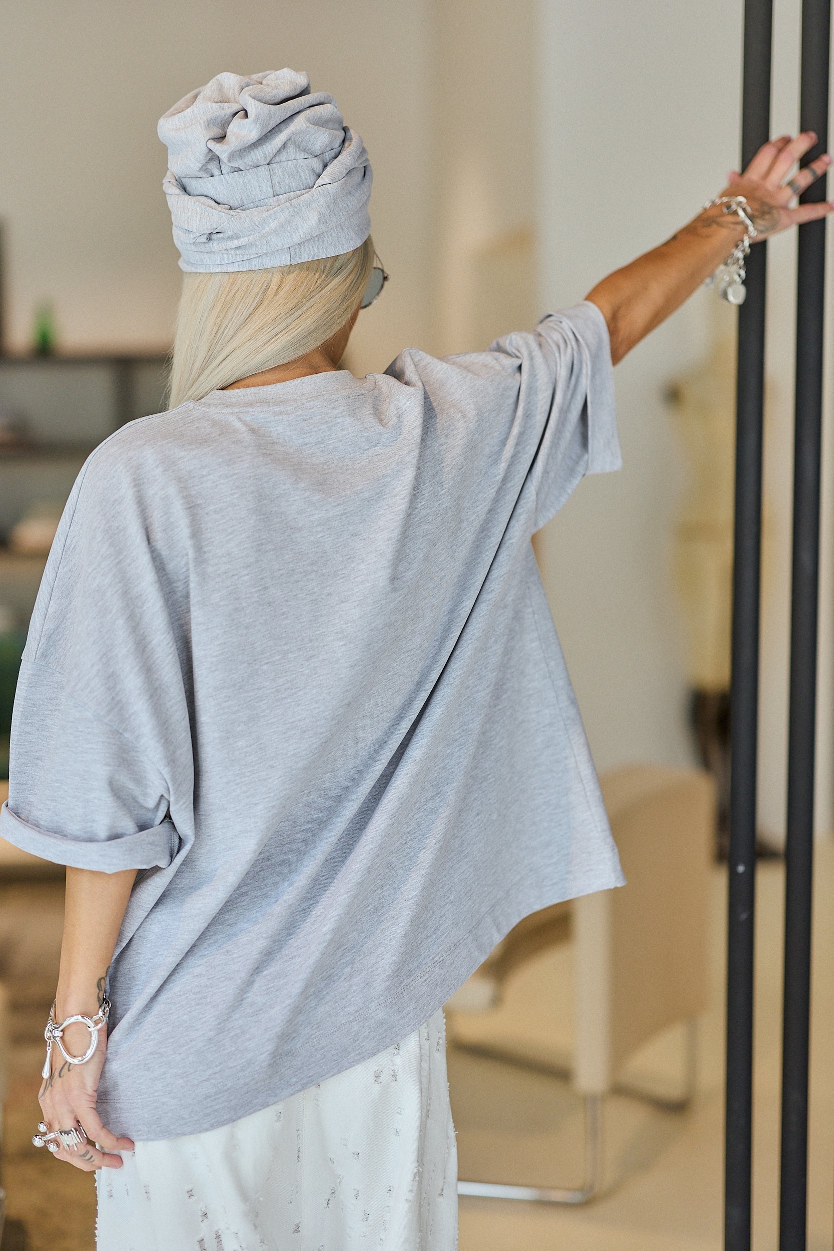 Grey Oversized Graphic T-Shirt