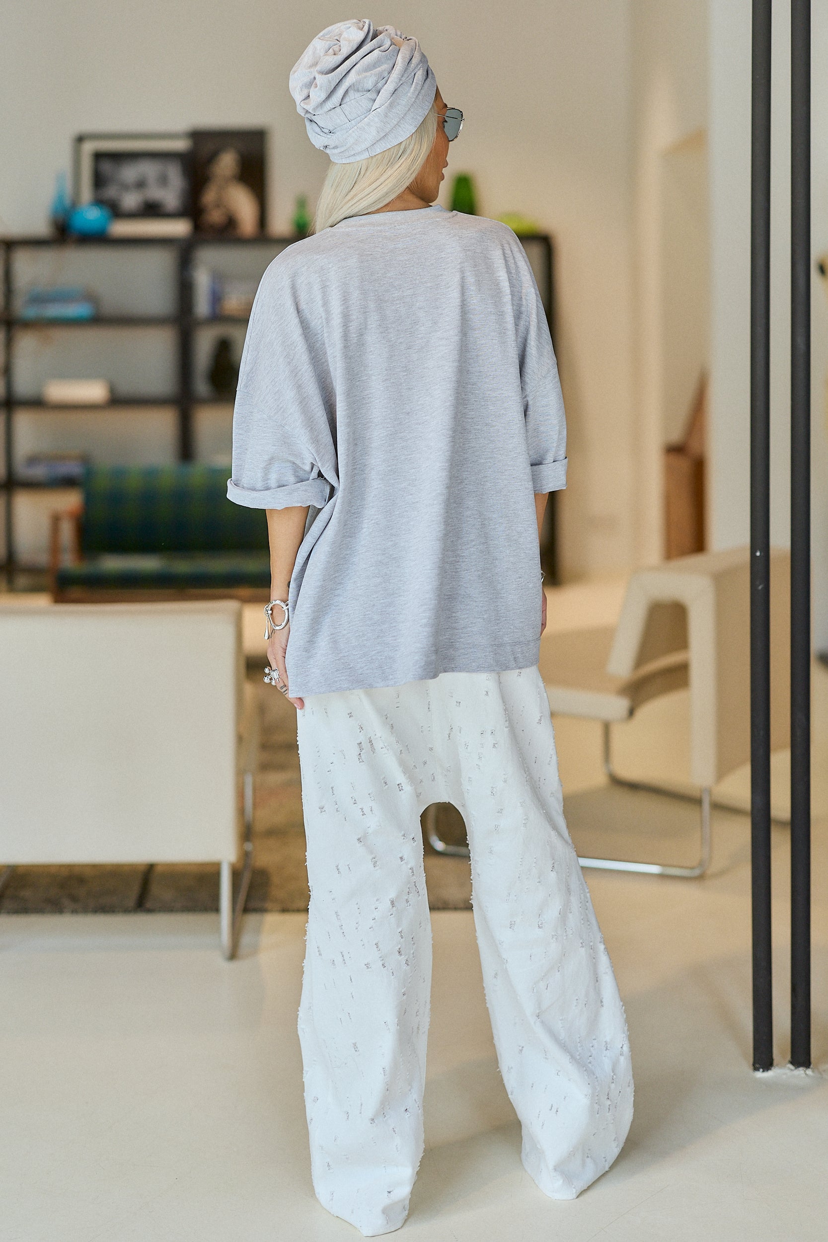 Grey Oversized Graphic T-Shirt