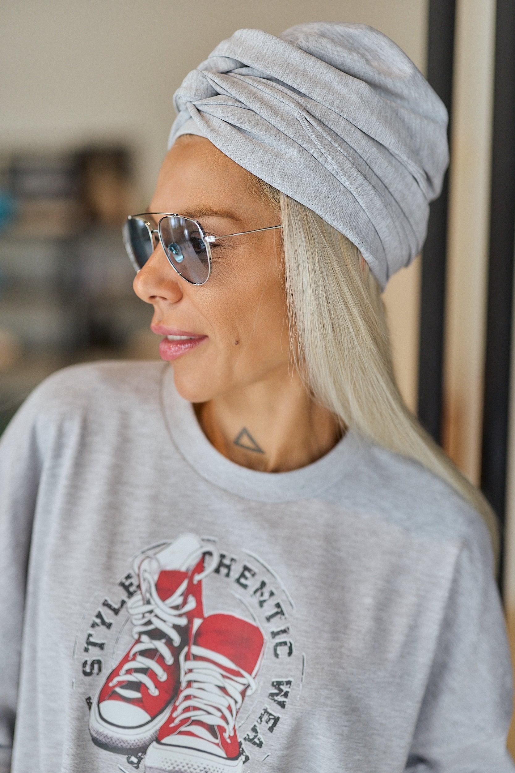 Grey Oversized Graphic T-Shirt