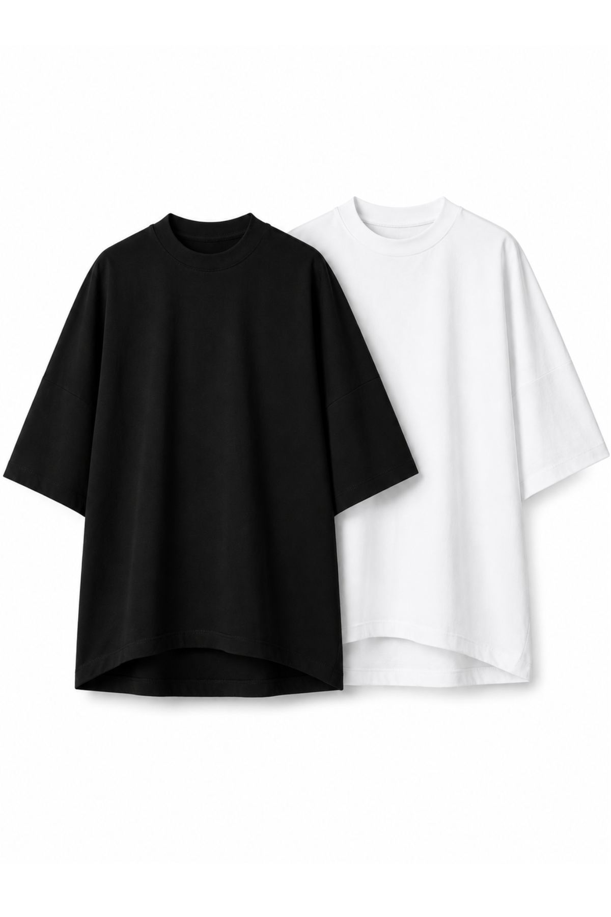 Oversized Essential T-Shirt Set – Black & White