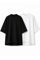 Oversized Essential T-Shirt Set – Black & White