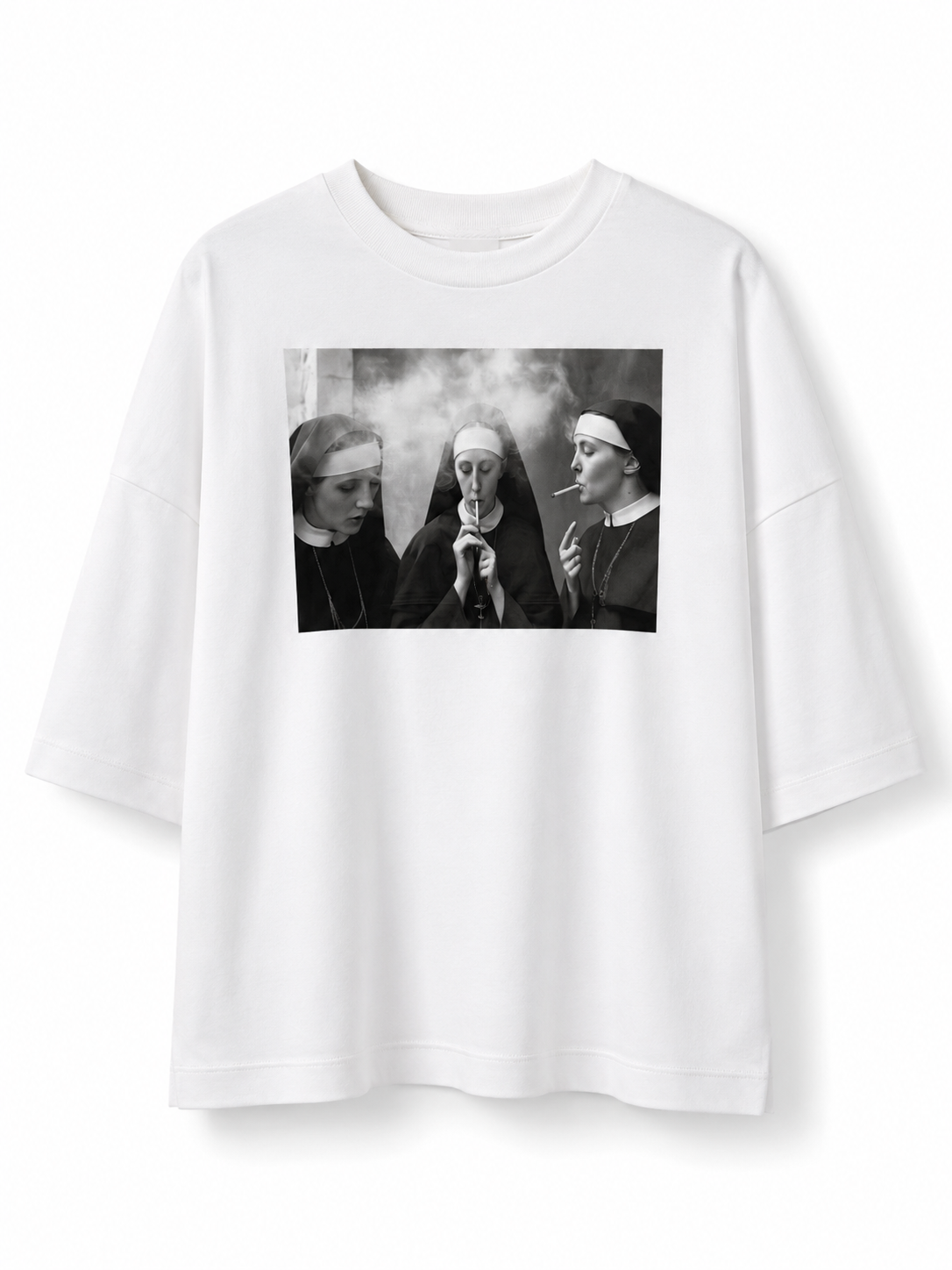 Oversized Graphic T-Shirt – "Holy Smoke"