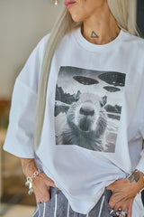 Set of Three Oversized Graphic T-Shirts