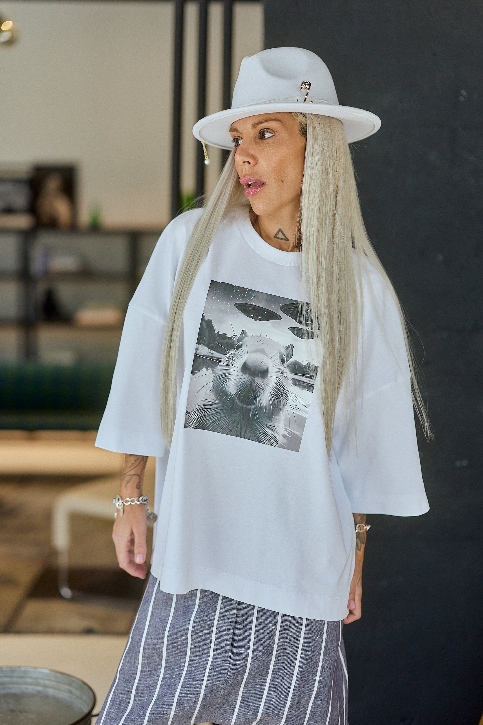 Set of Three Oversized Graphic T-Shirts