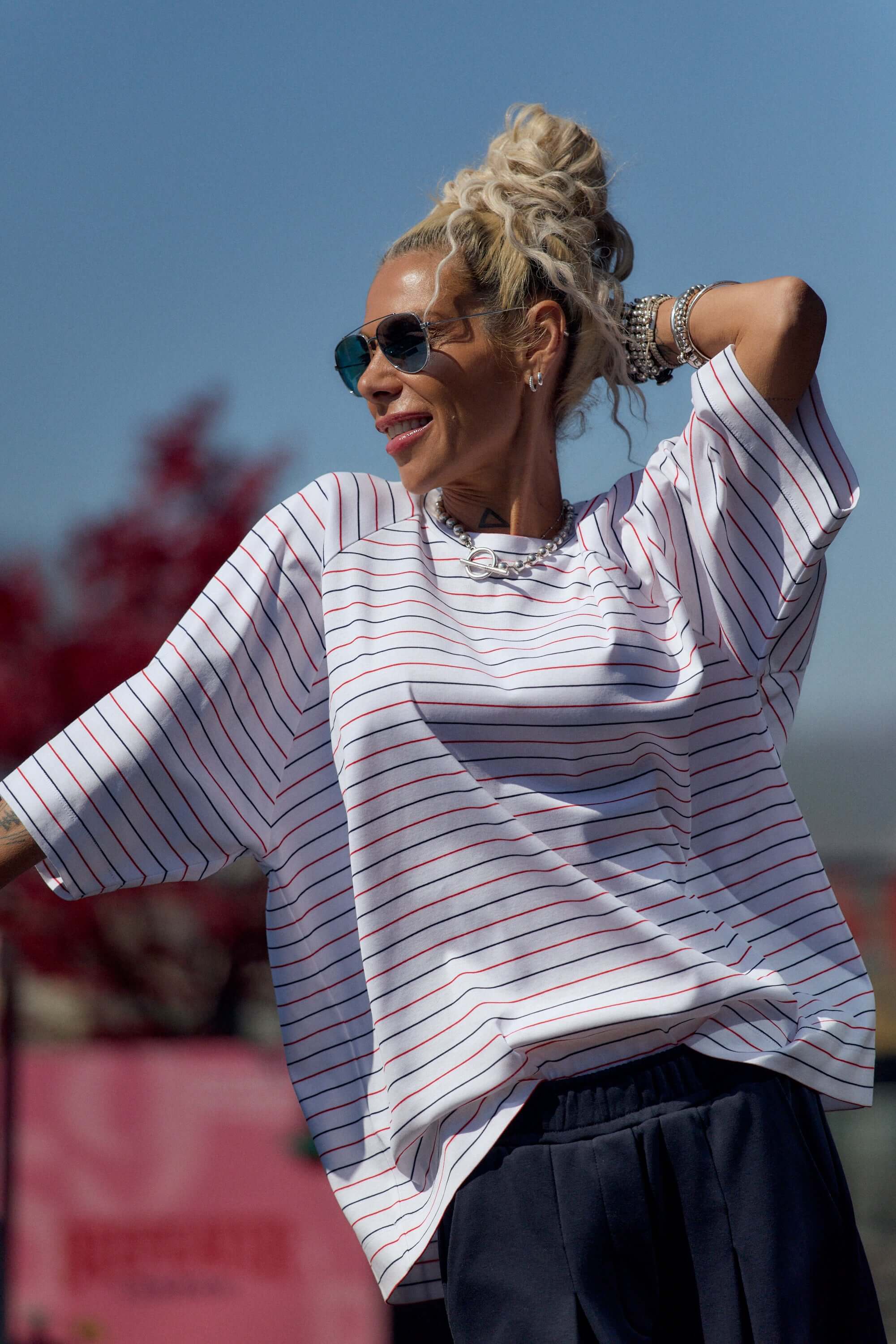 Set of Two Oversized Striped T-Shirts