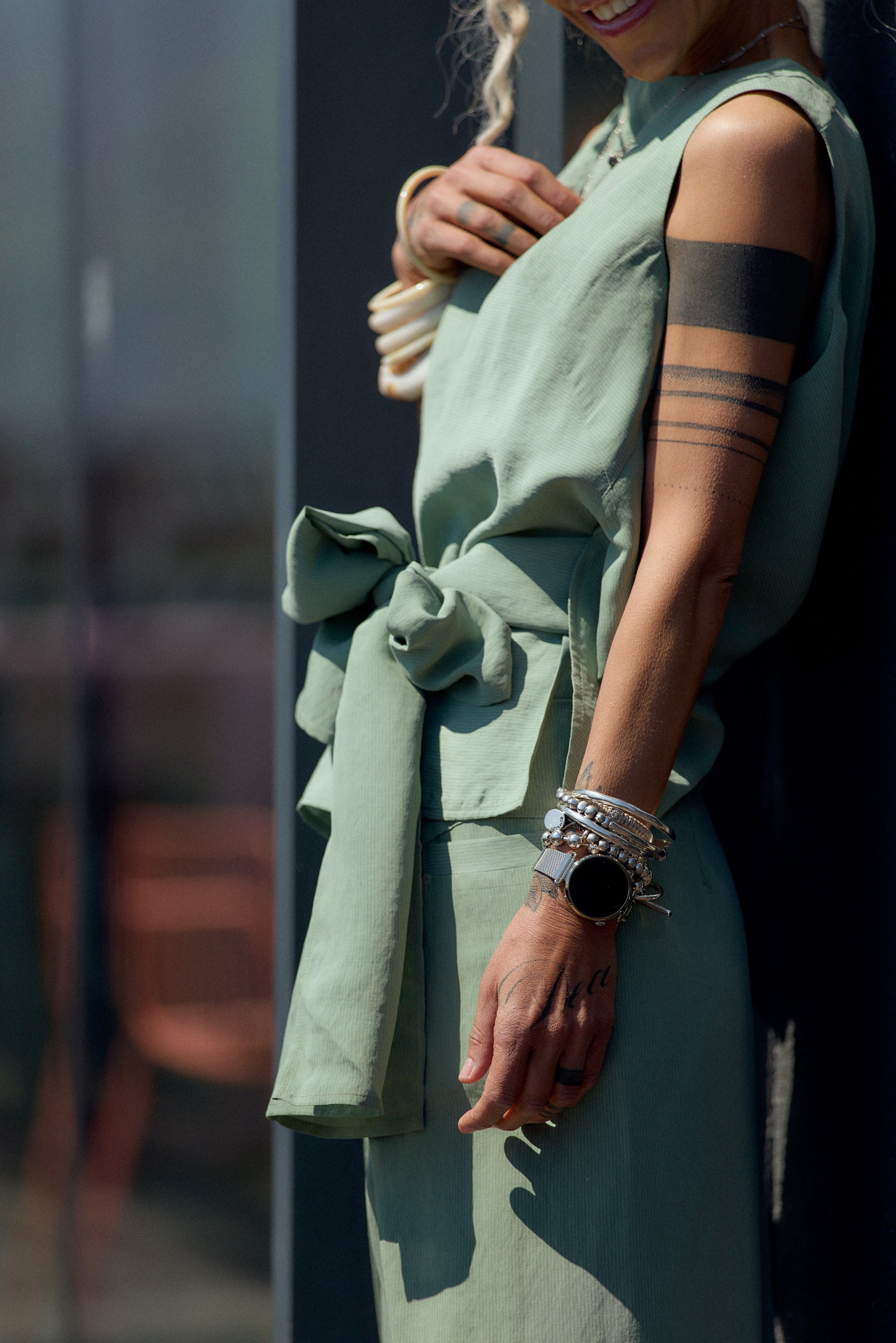 Sage Green Tie-Waist Co-Ord Set