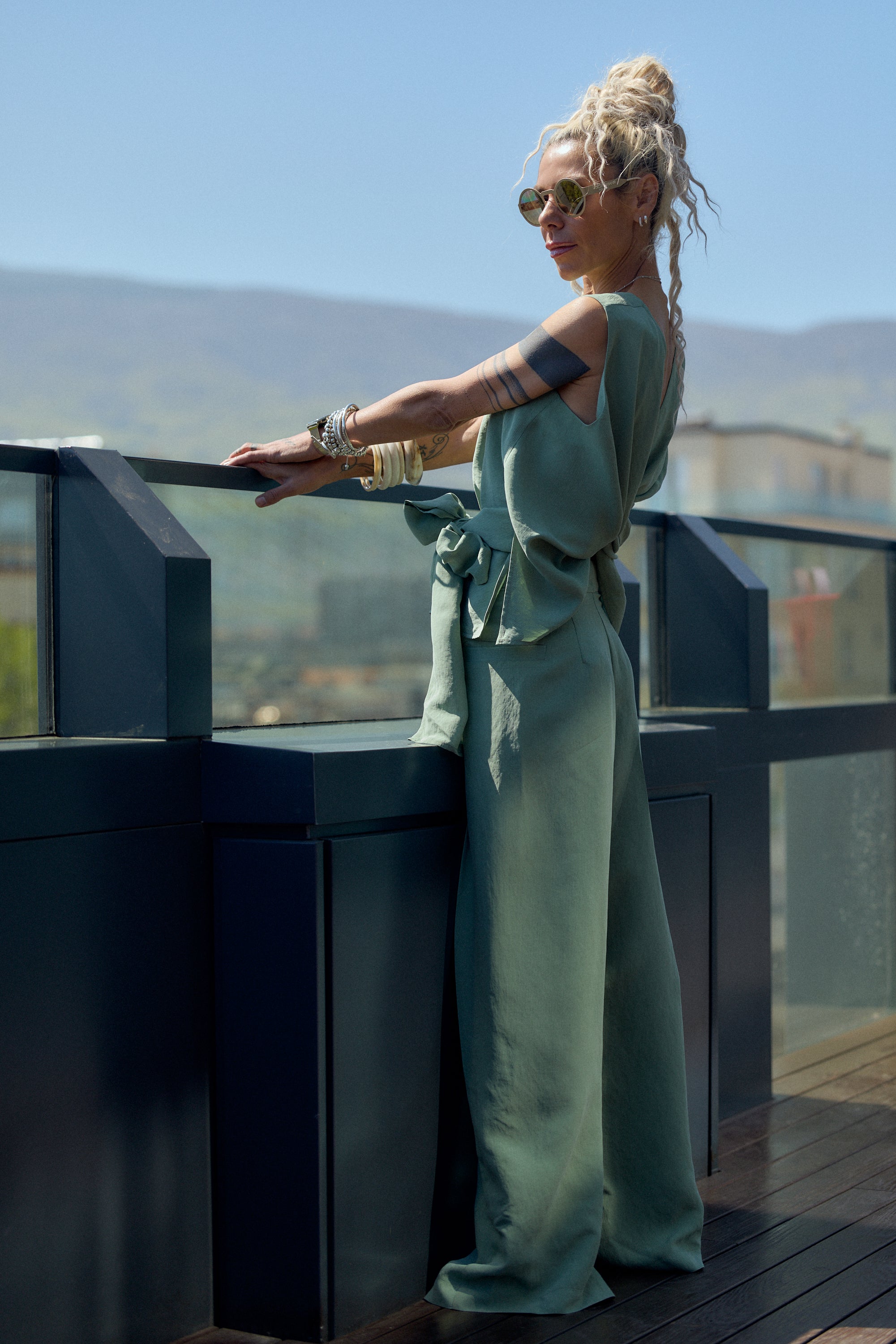 Sage Green Tie-Waist Co-Ord Set
