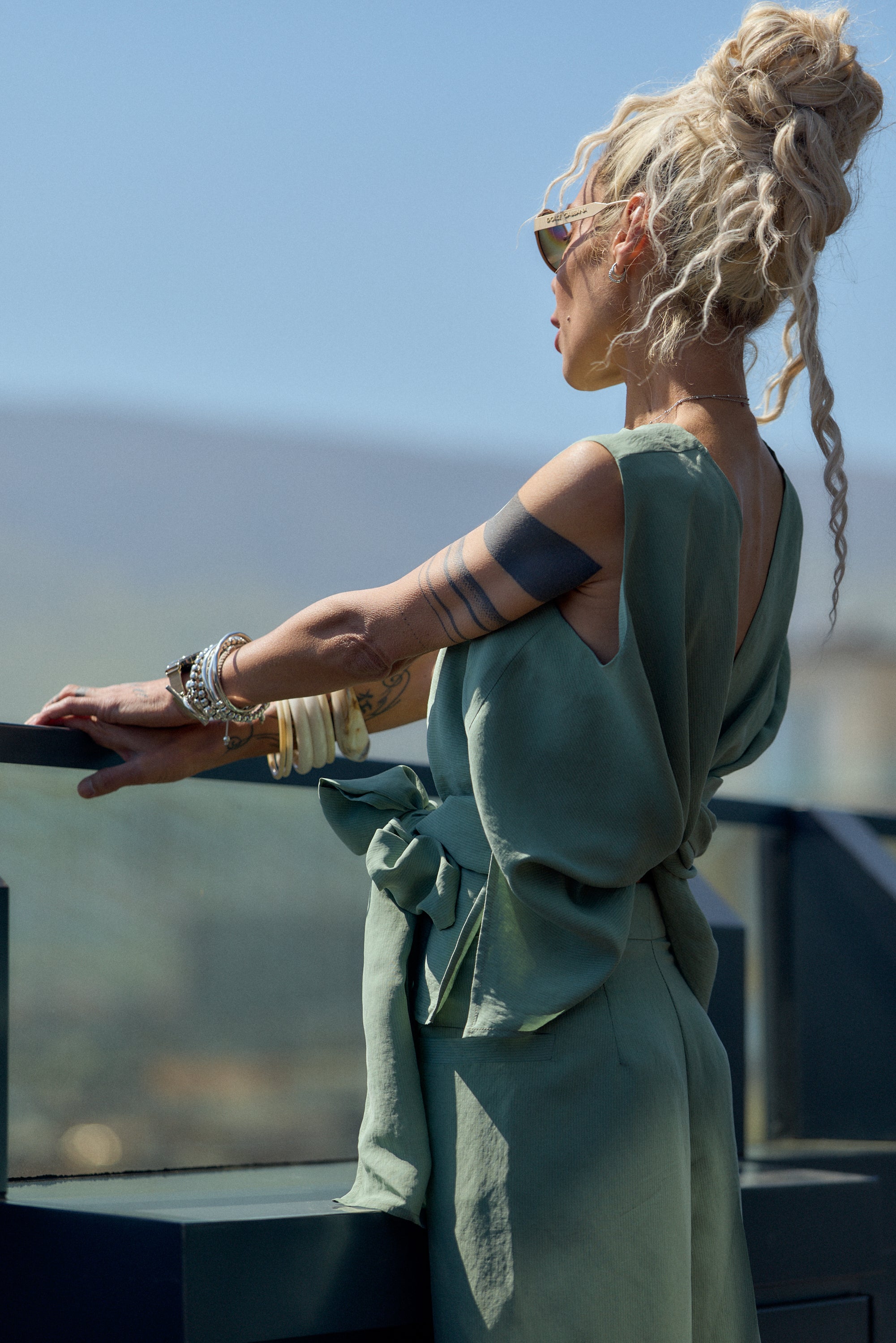 Sage Green Tie-Waist Co-Ord Set