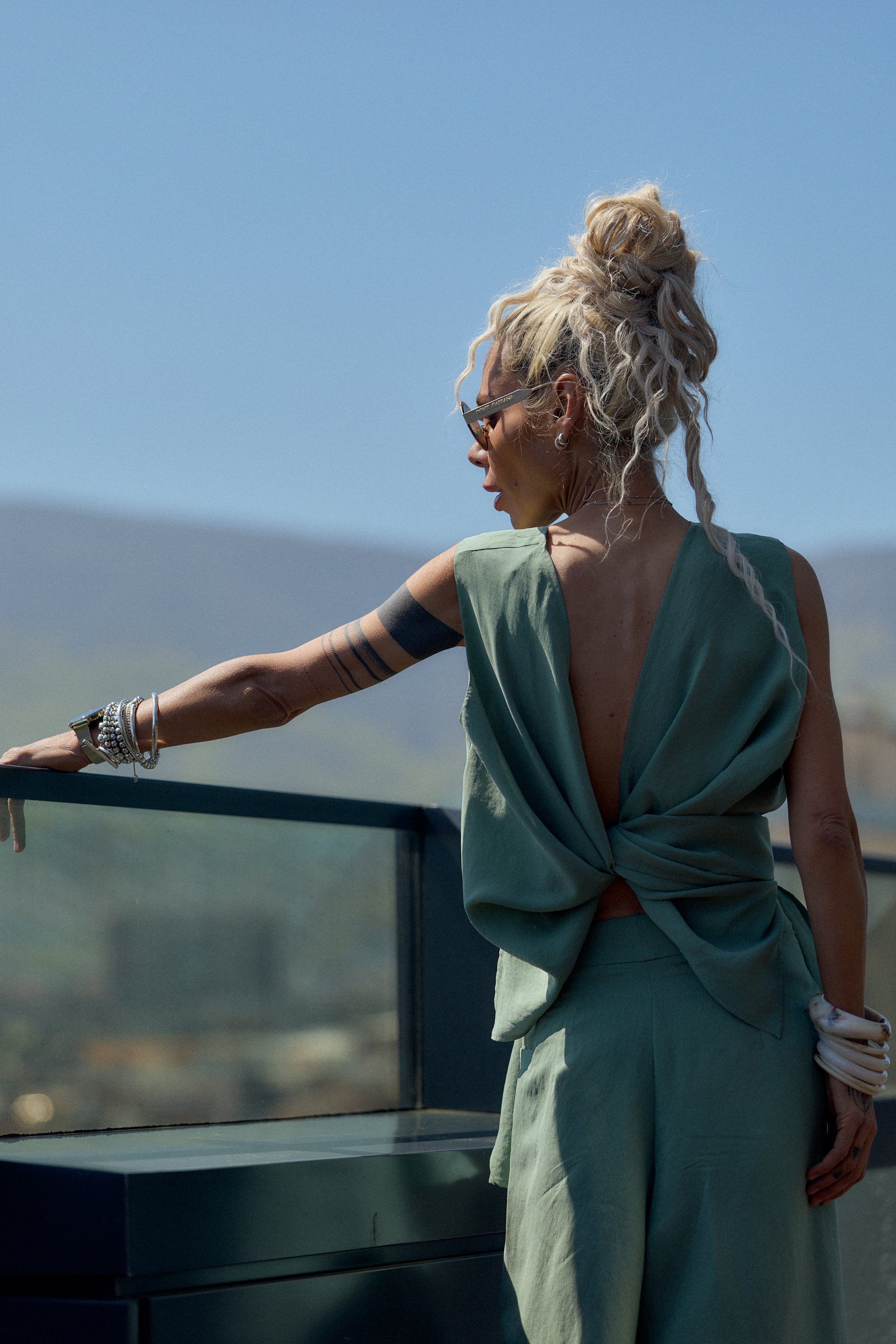 Sage Green Tie-Waist Co-Ord Set