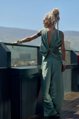 Sage Green Tie-Waist Co-Ord Set