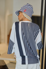 Striped Oversized Graphic T-Shirt