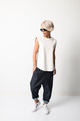 Denim Harem Low Crotch Pants