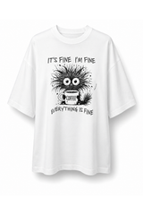 White Oversized Graphic T-Shirt